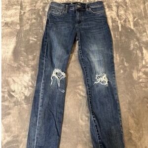 KUT from the Kloth Catherine High Rise Boyfriend Jeans Distressed Medium Size 2